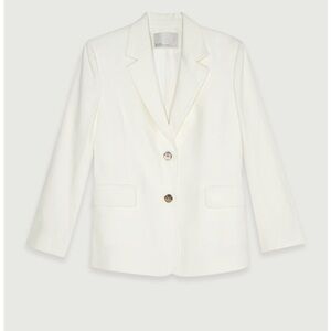 OAK + FORT Linen and Cotton cream blazer